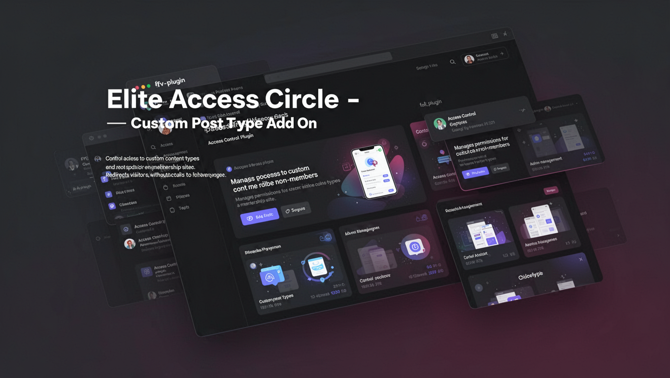 Preview of Elite Access Circle - Custom Post Type Add On