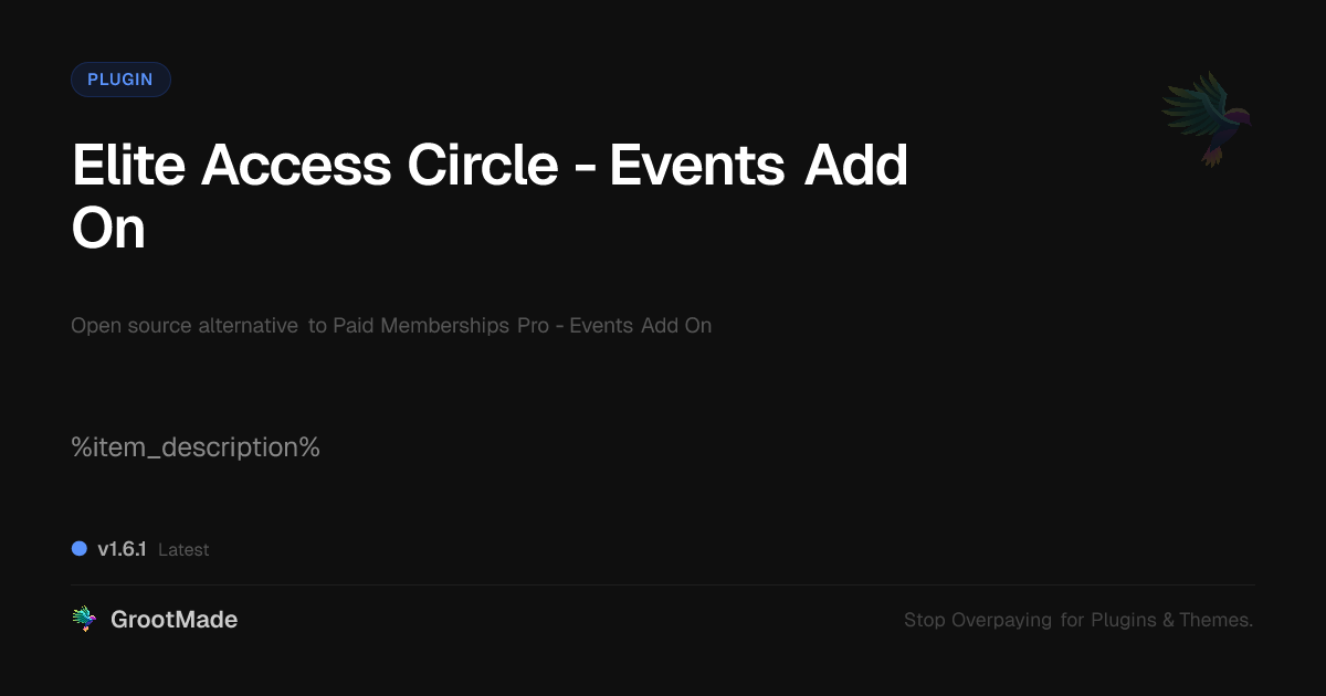 Preview of Elite Access Circle - Events Add On