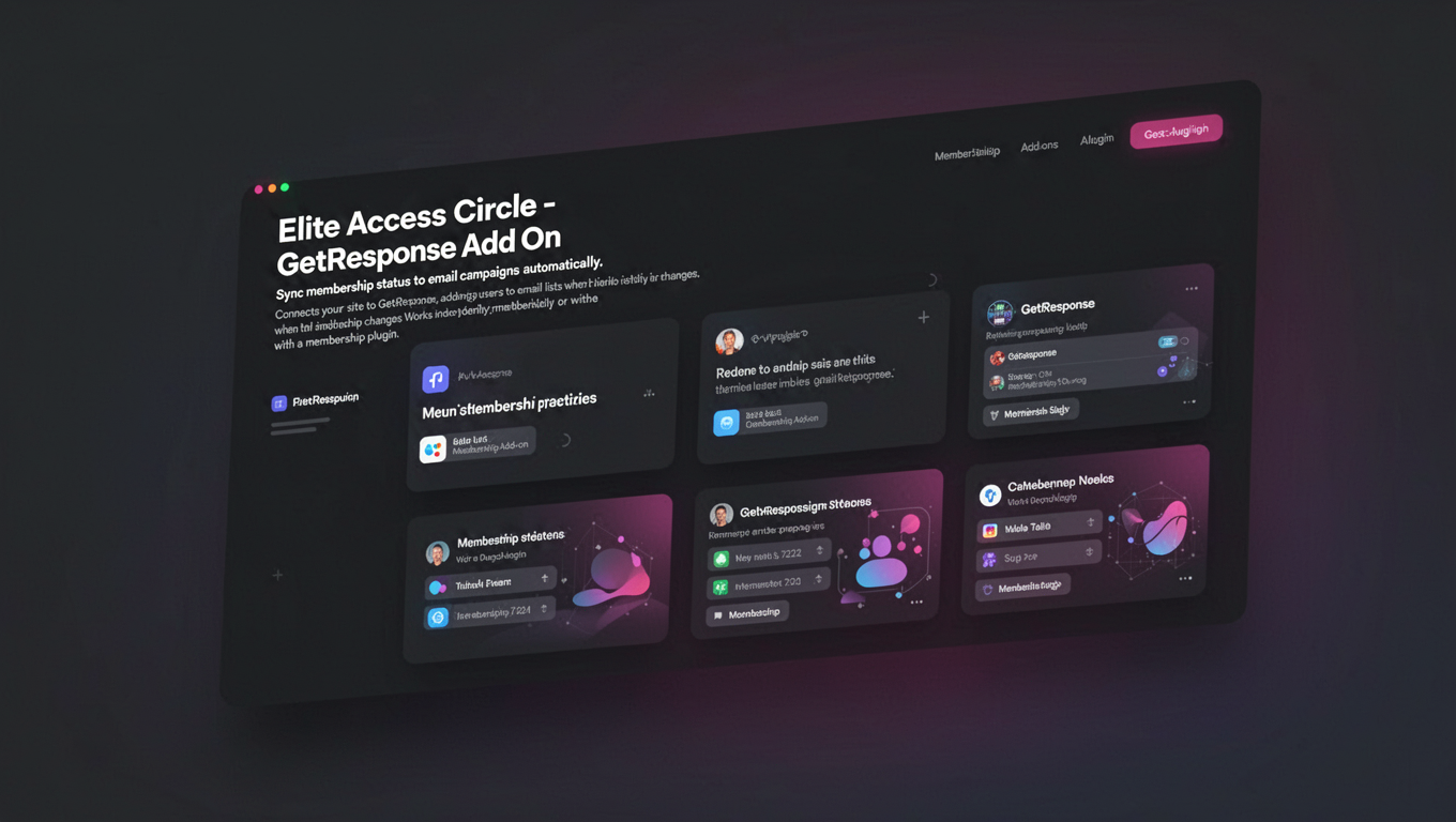 Preview of Elite Access Circle - GetResponse Add On