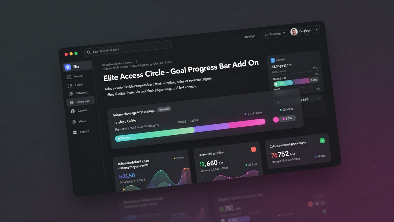 Preview of Elite Access Circle - Goal Progress Bar Add On