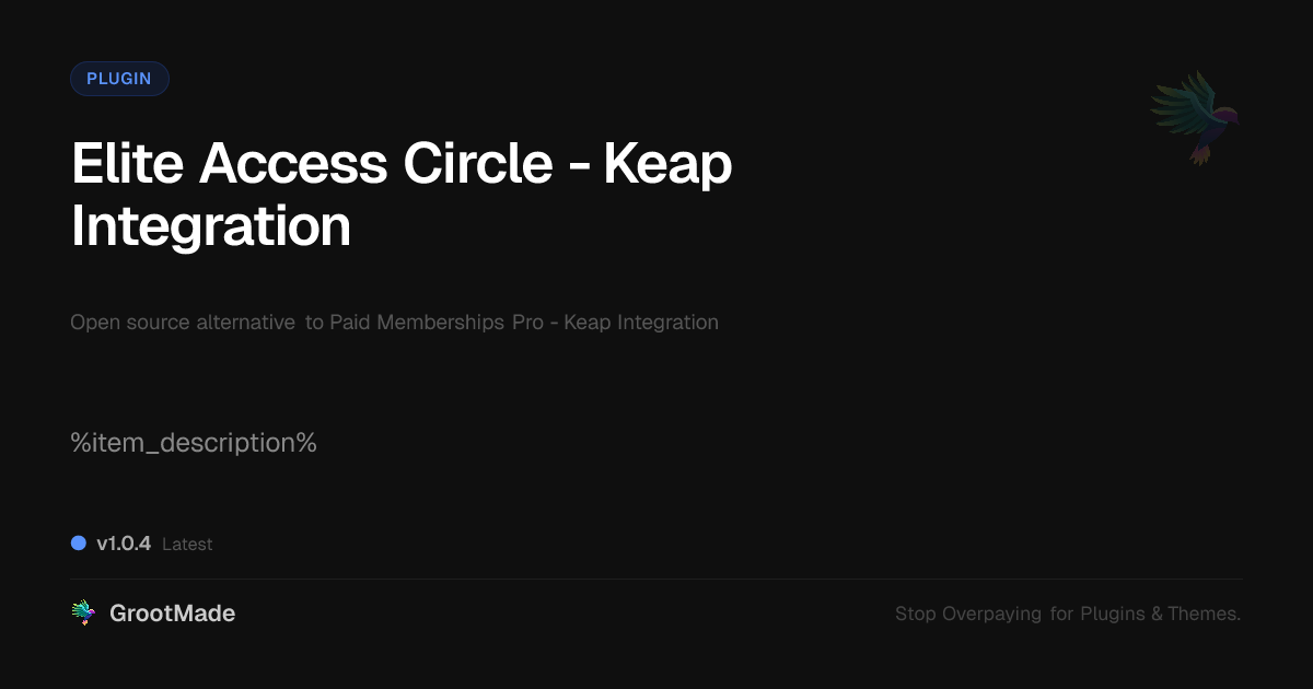 Preview of Elite Access Circle - Keap Integration
