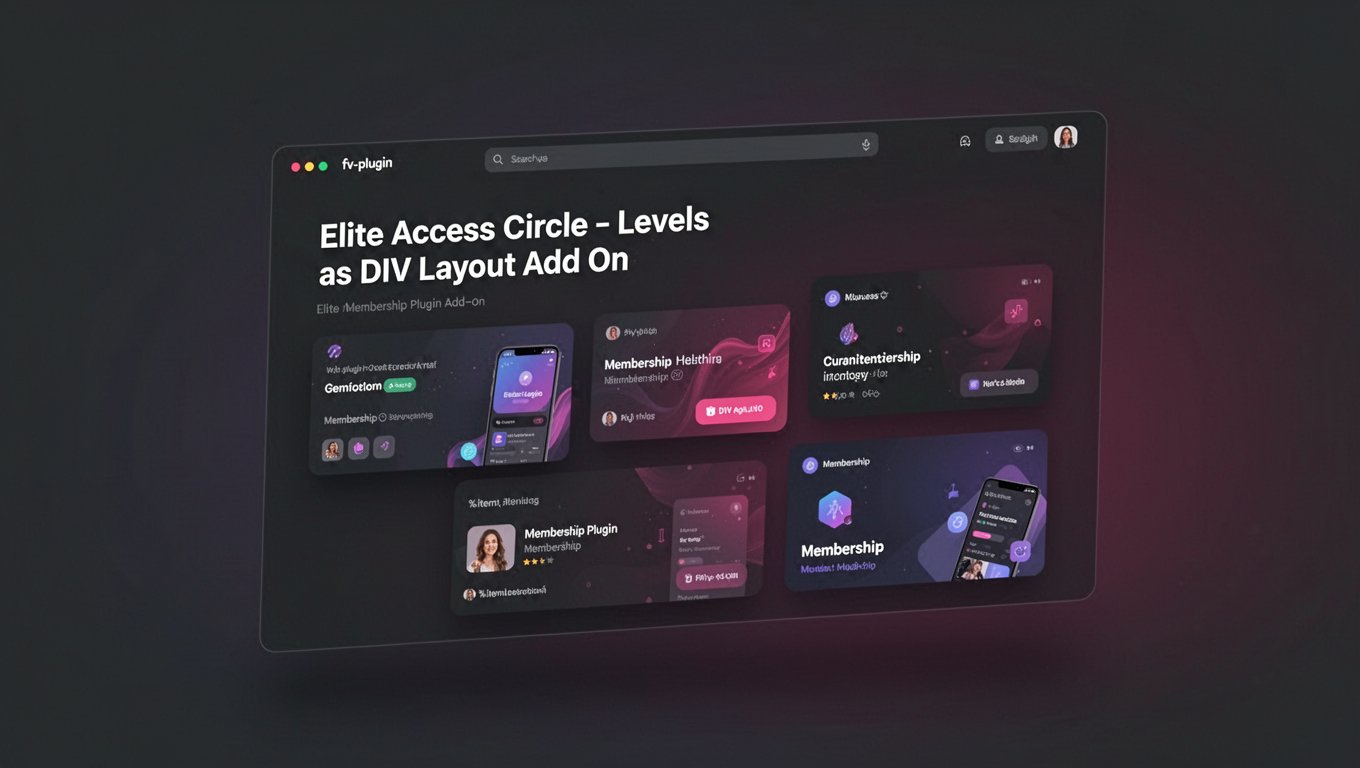 Preview of Elite Access Circle - Levels as DIV Layout Add On