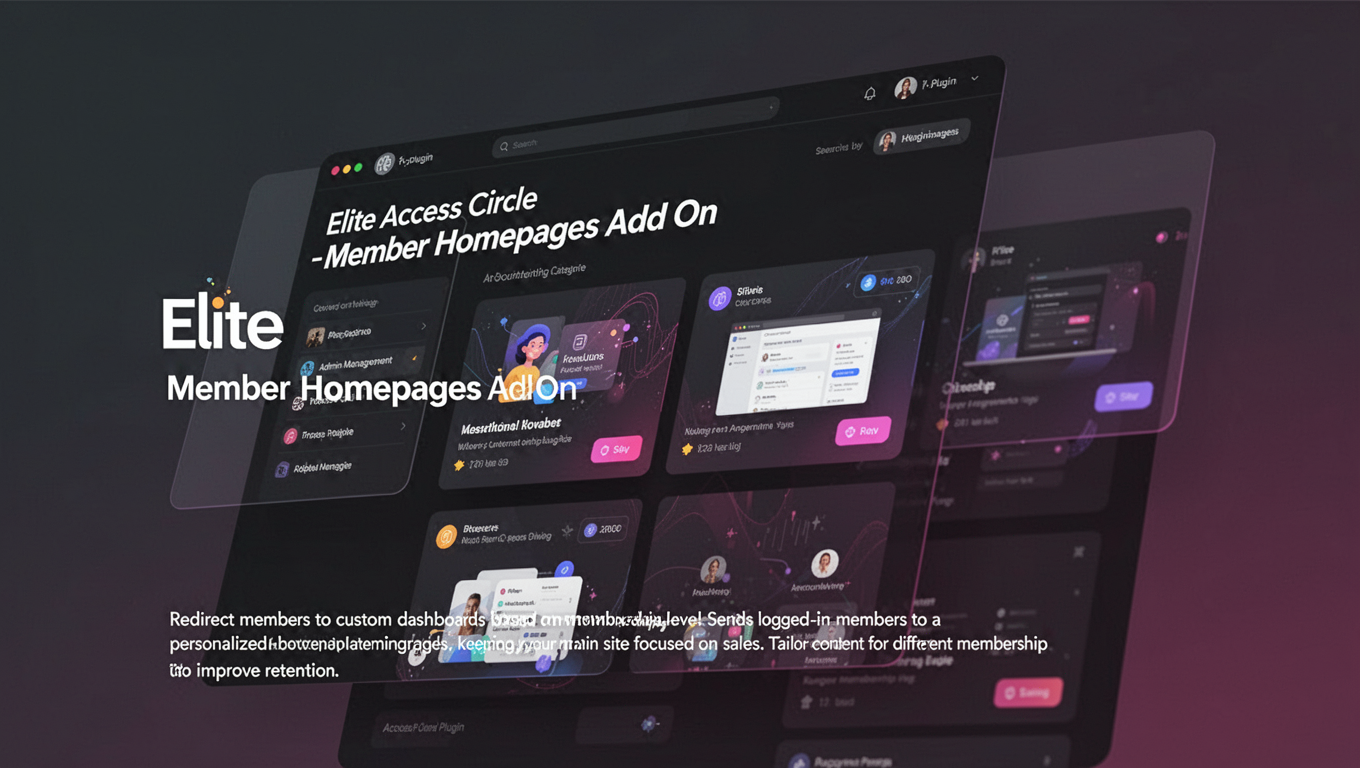 Preview of Elite Access Circle - Member Homepages Add On