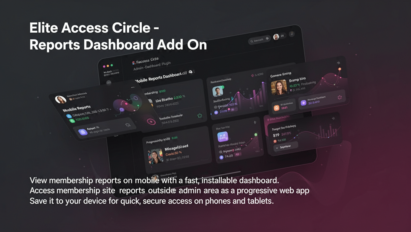 Preview of Elite Access Circle - Mobile Reports Dashboard Add On