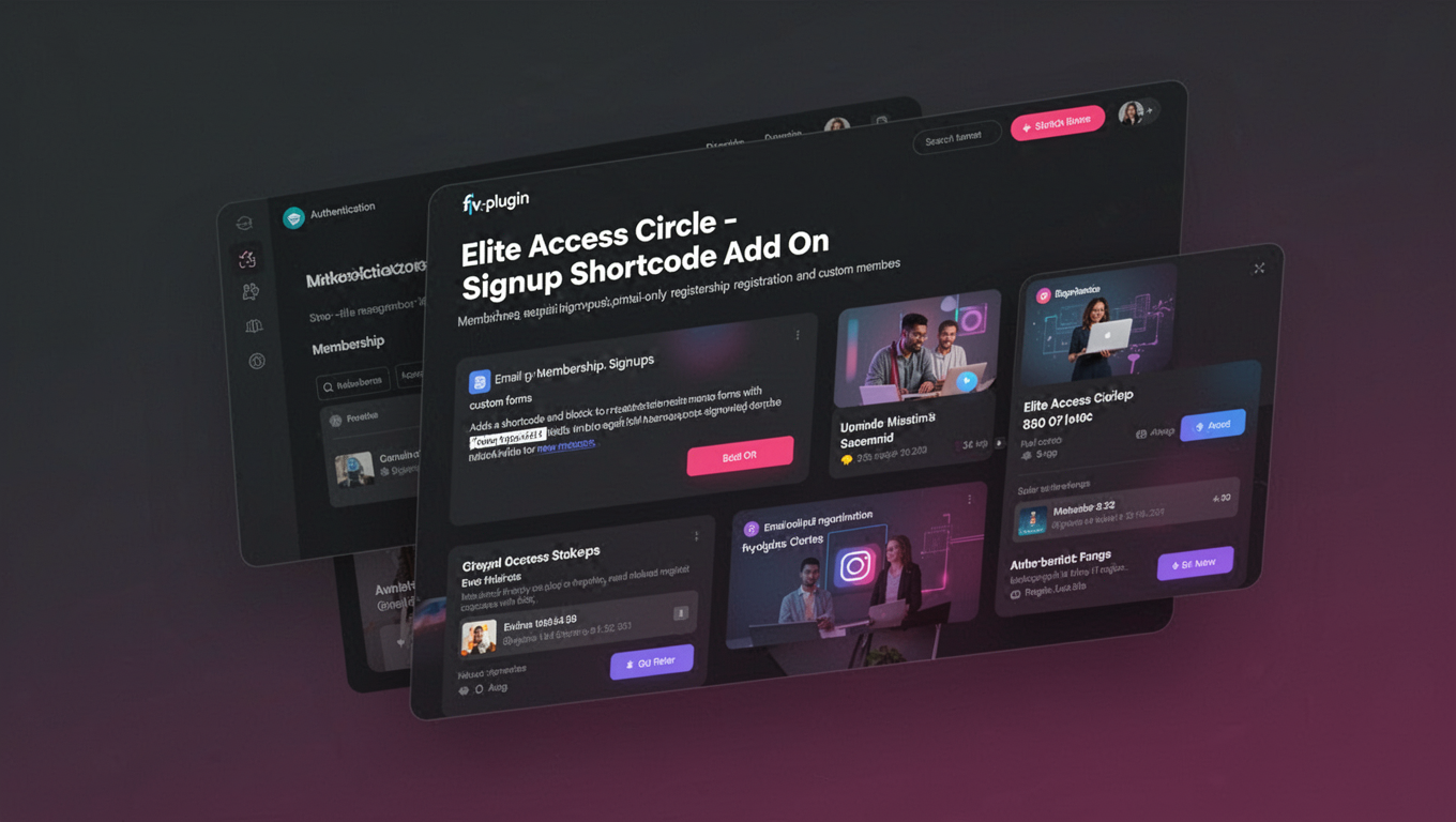 Preview of Elite Access Circle - Signup Shortcode Add On