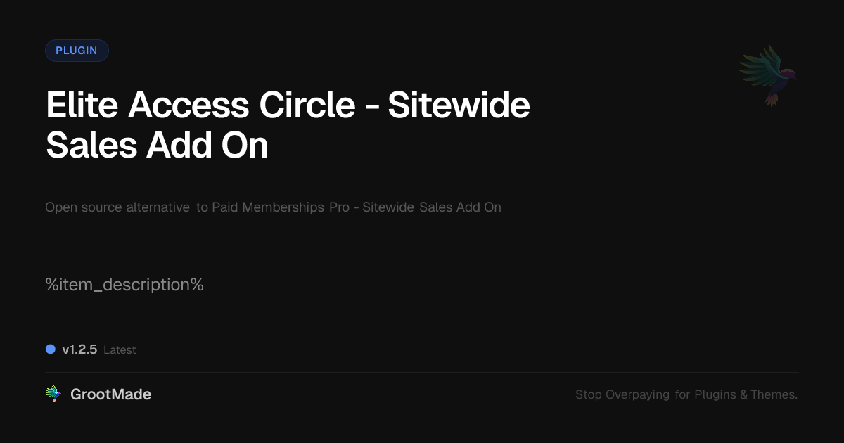 Preview of Elite Access Circle - Sitewide Sales Add On