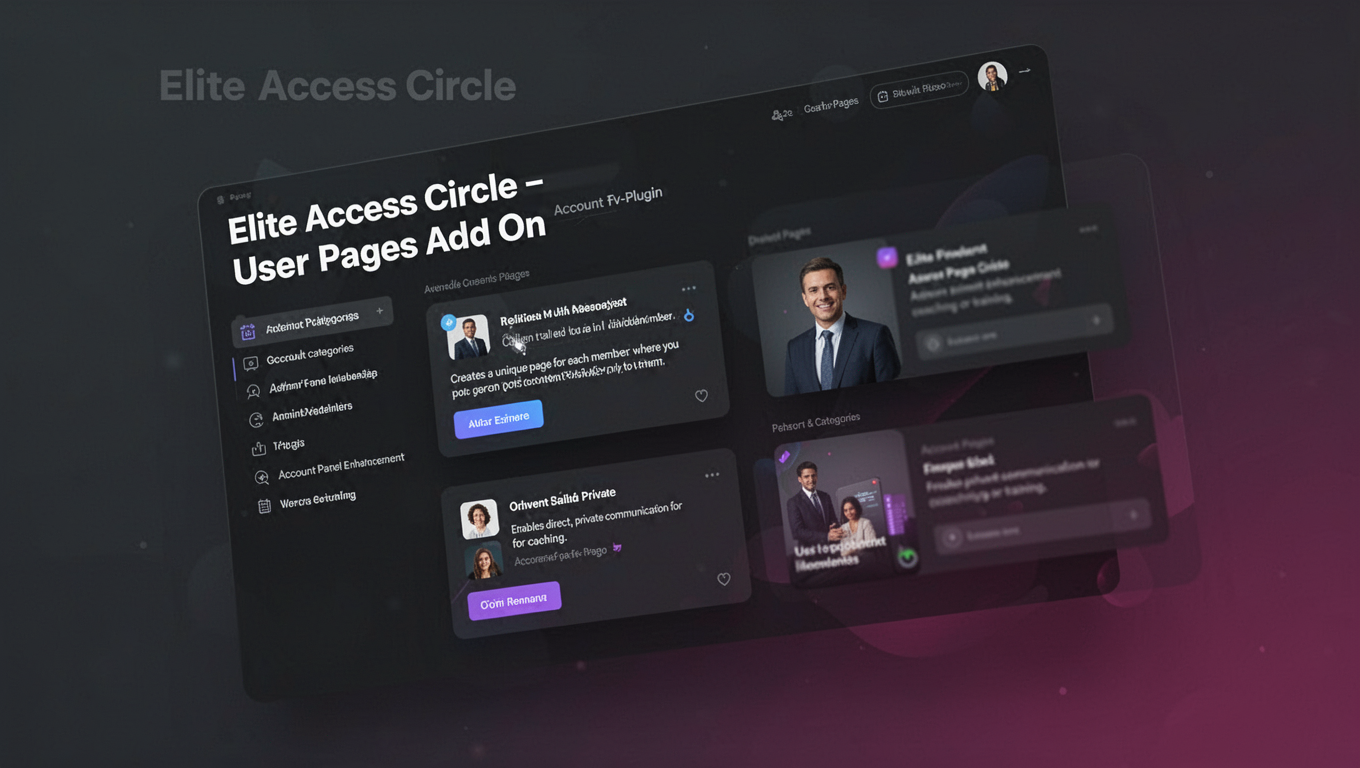 Preview of Elite Access Circle - User Pages Add On