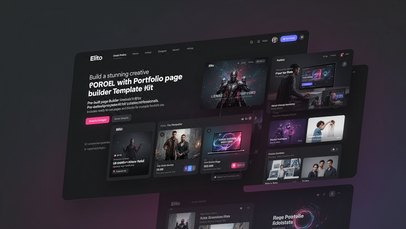 Preview of Elito - Creative Portfolio Elementor Template Kit