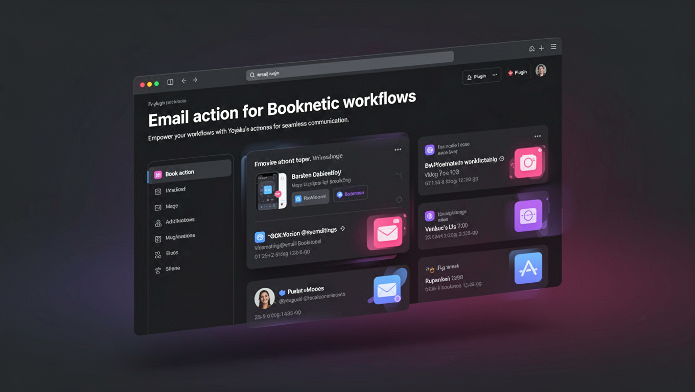 Preview of Email action for Booknetic workflows