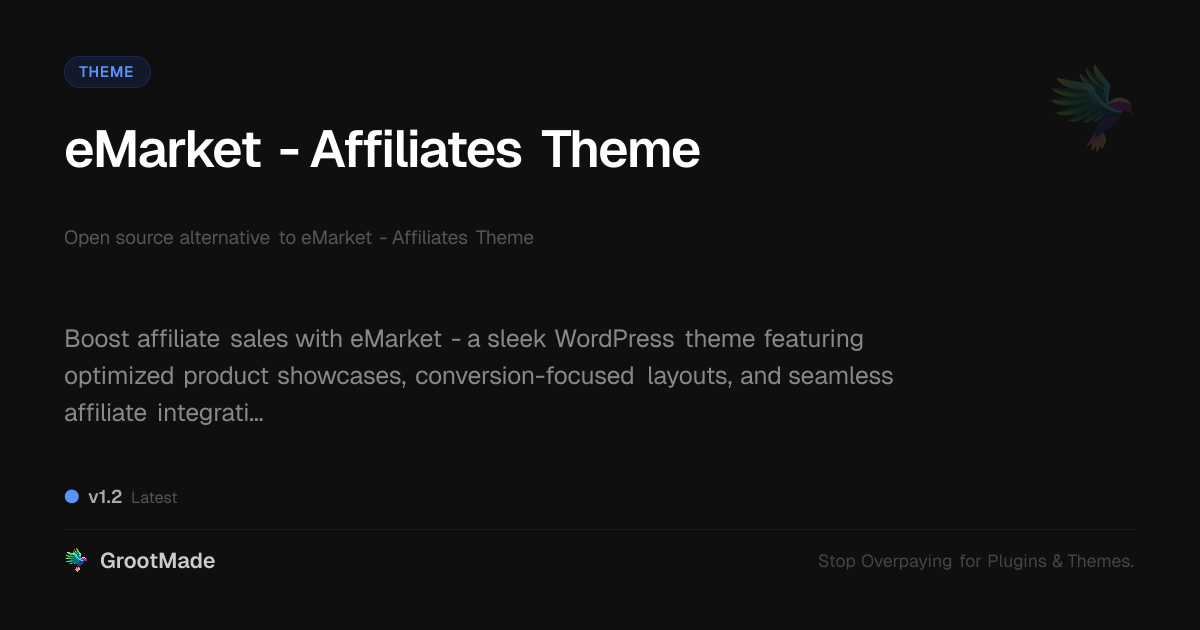 Preview of eMarket - Affiliates Theme
