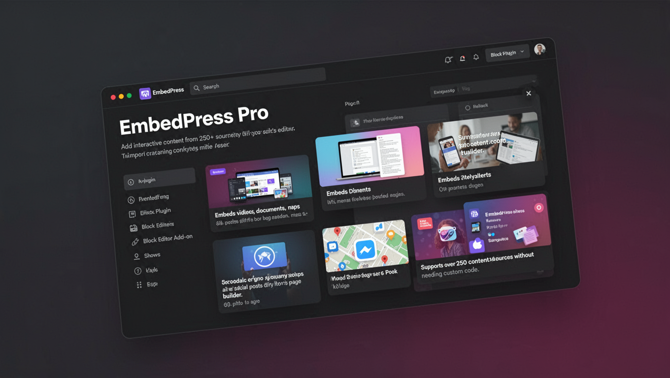 Preview of EmbedPress Pro