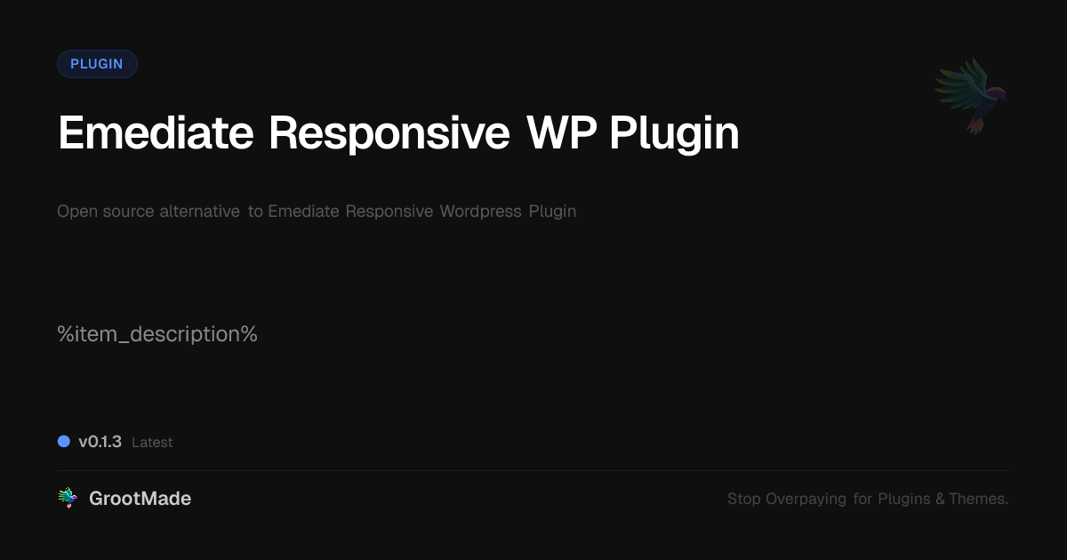 Preview of Emediate Responsive WP Plugin