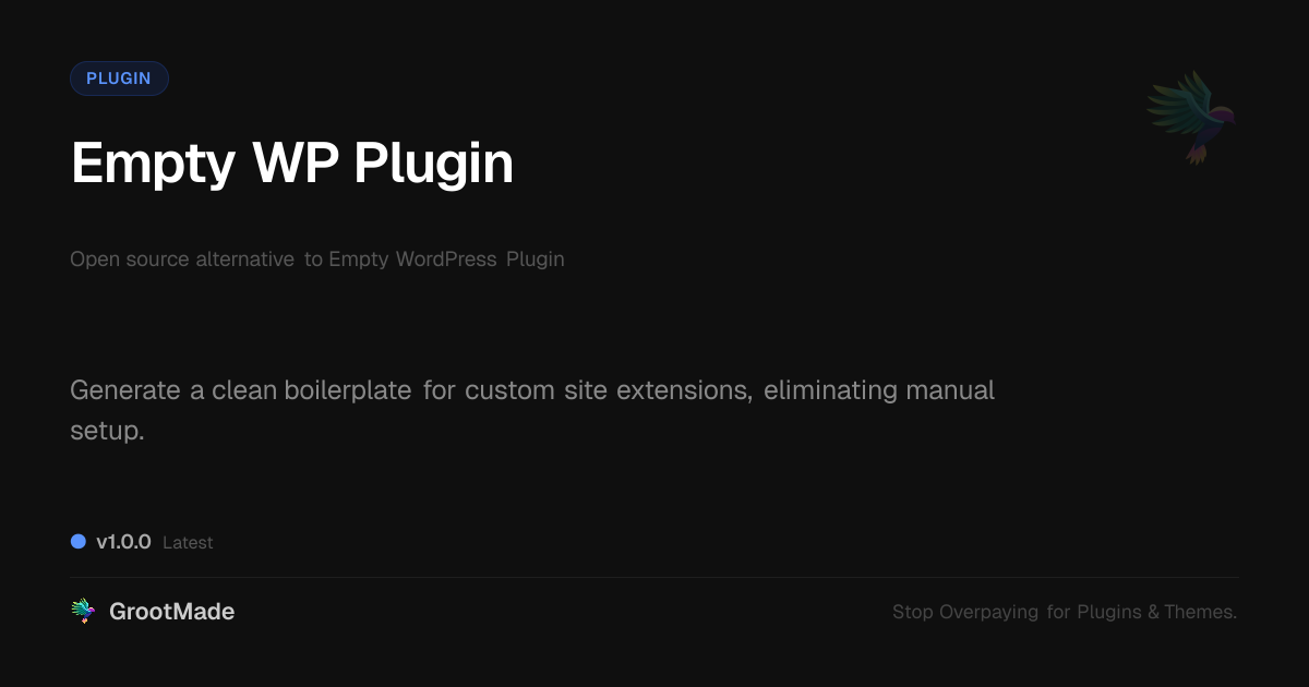 Preview of Empty WP Plugin