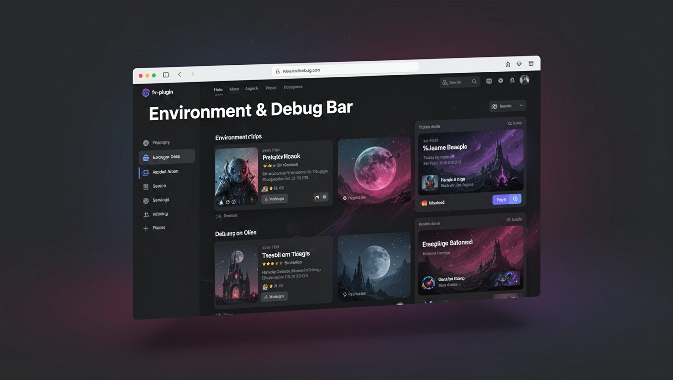 Preview of Environment & Debug Bar