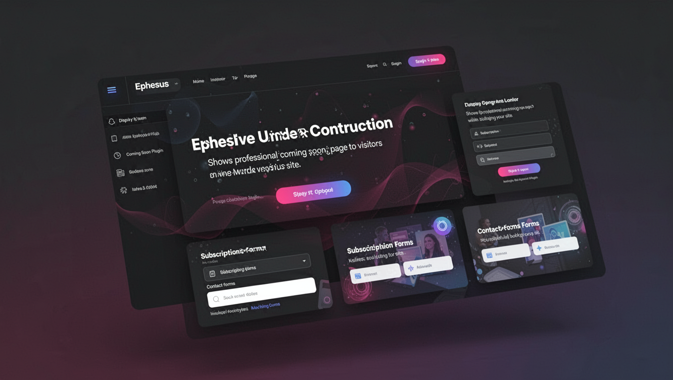 Preview of Ephesus - Creative Coming Soon WP Plugin