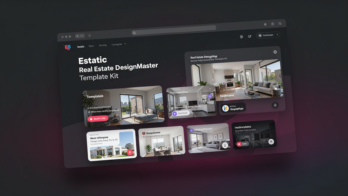 Preview of Estatic - Real Estate DesignMaster Template Kit