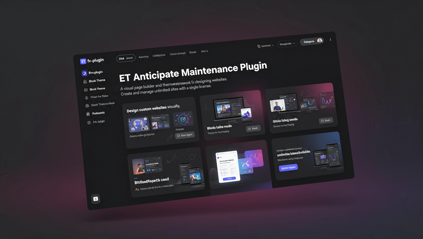 Preview of ET Anticipate Maintenance Plugin