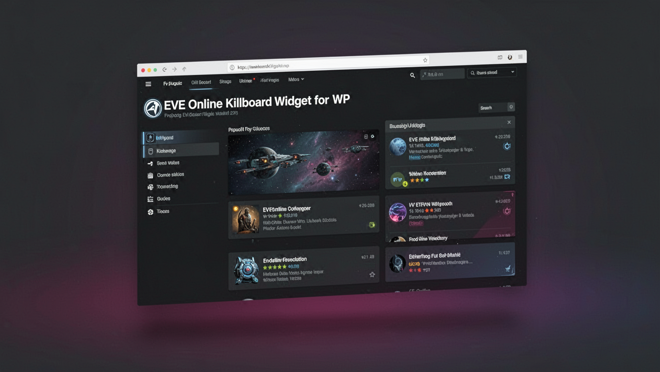 Preview of EVE Online Killboard Widget for WP