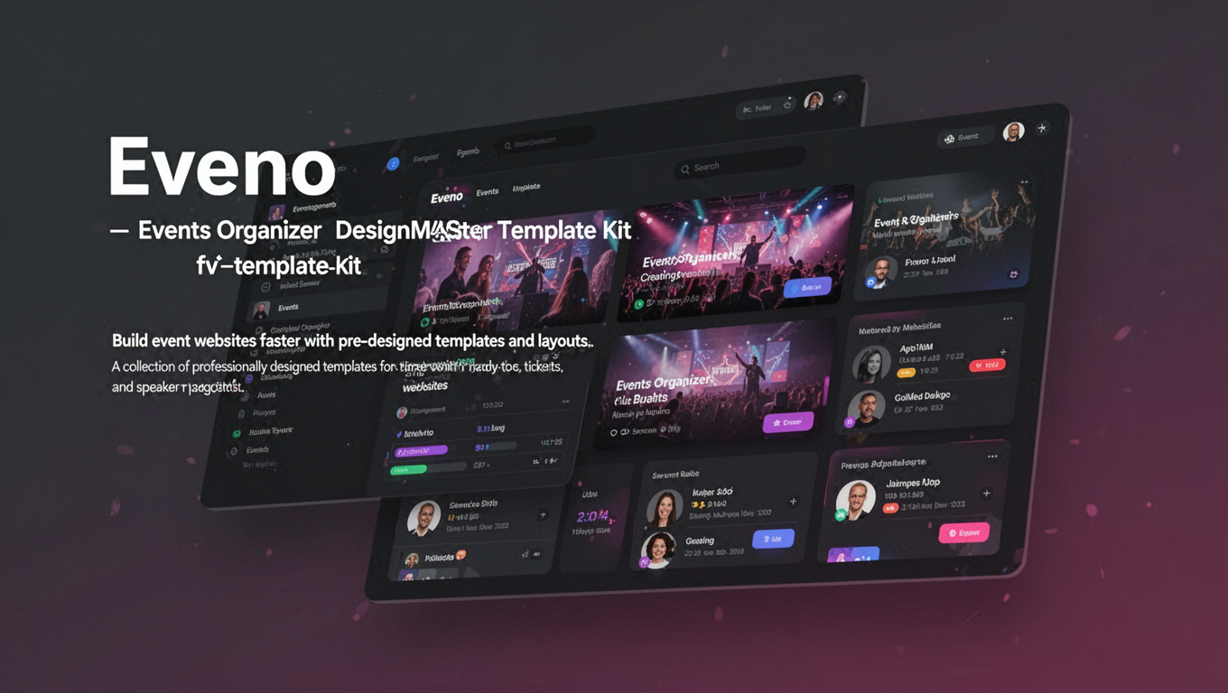Preview of Eveno - Events Organizer DesignMaster Template Kit