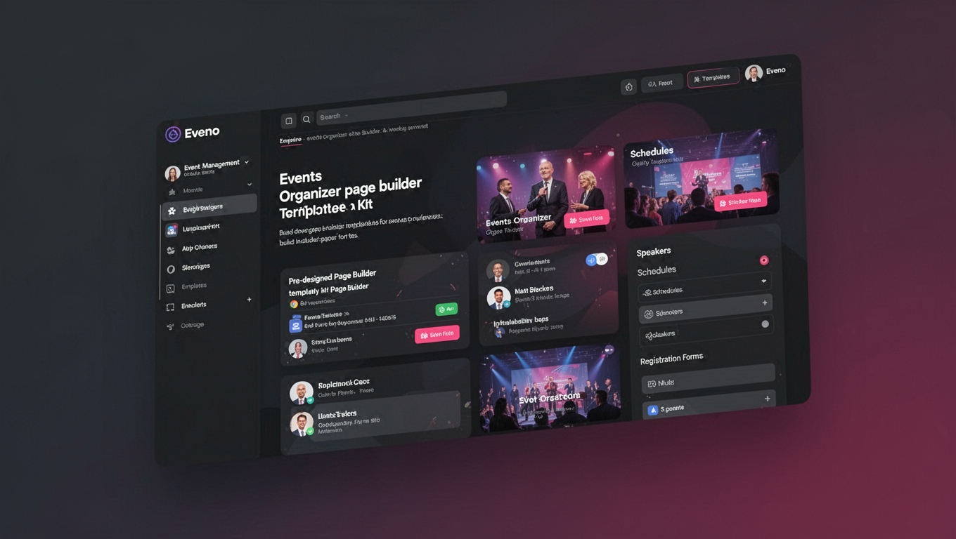 Preview of Eveno - Events Organizer Elementor Template Kit