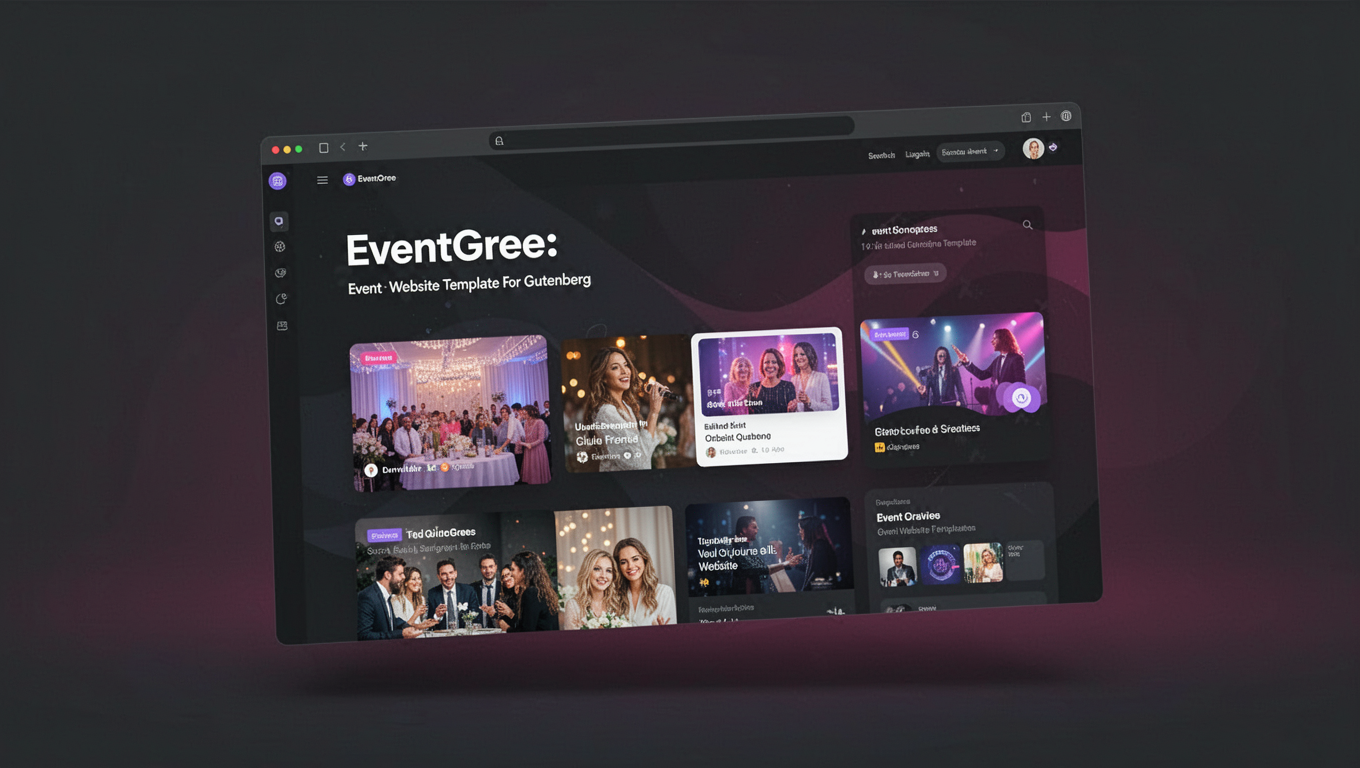 Preview of EventGree: Event Website Template For Gutenberg