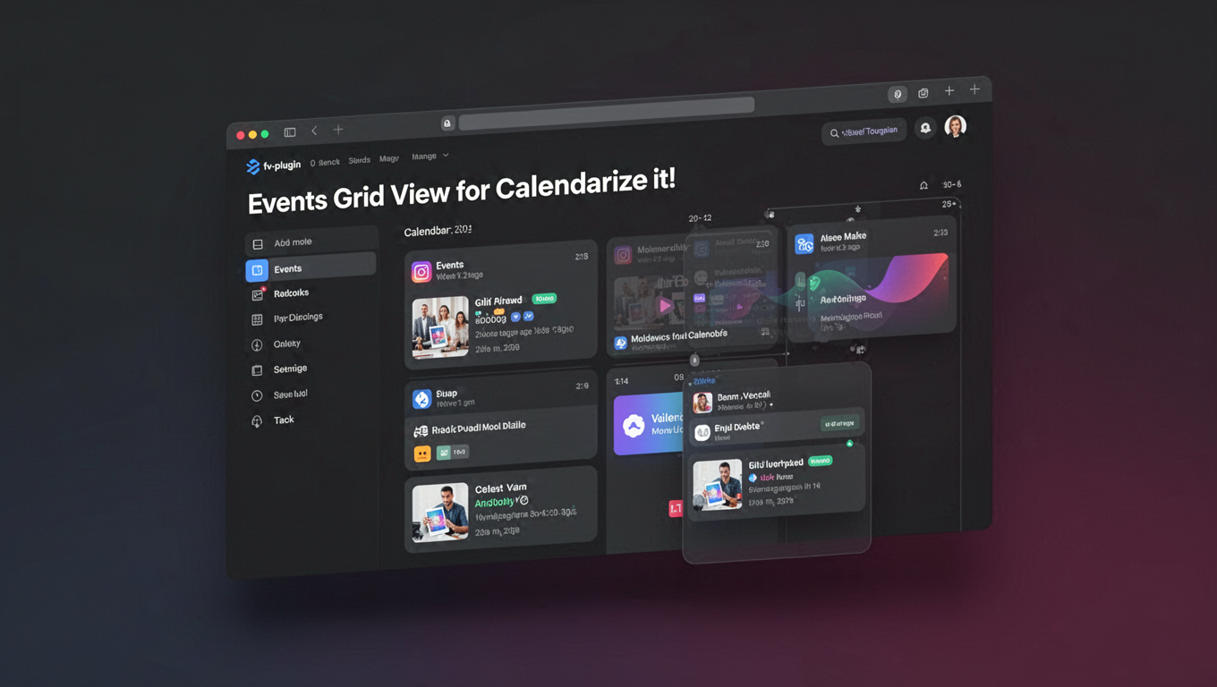 Preview of Events Grid View for Calendarize it!