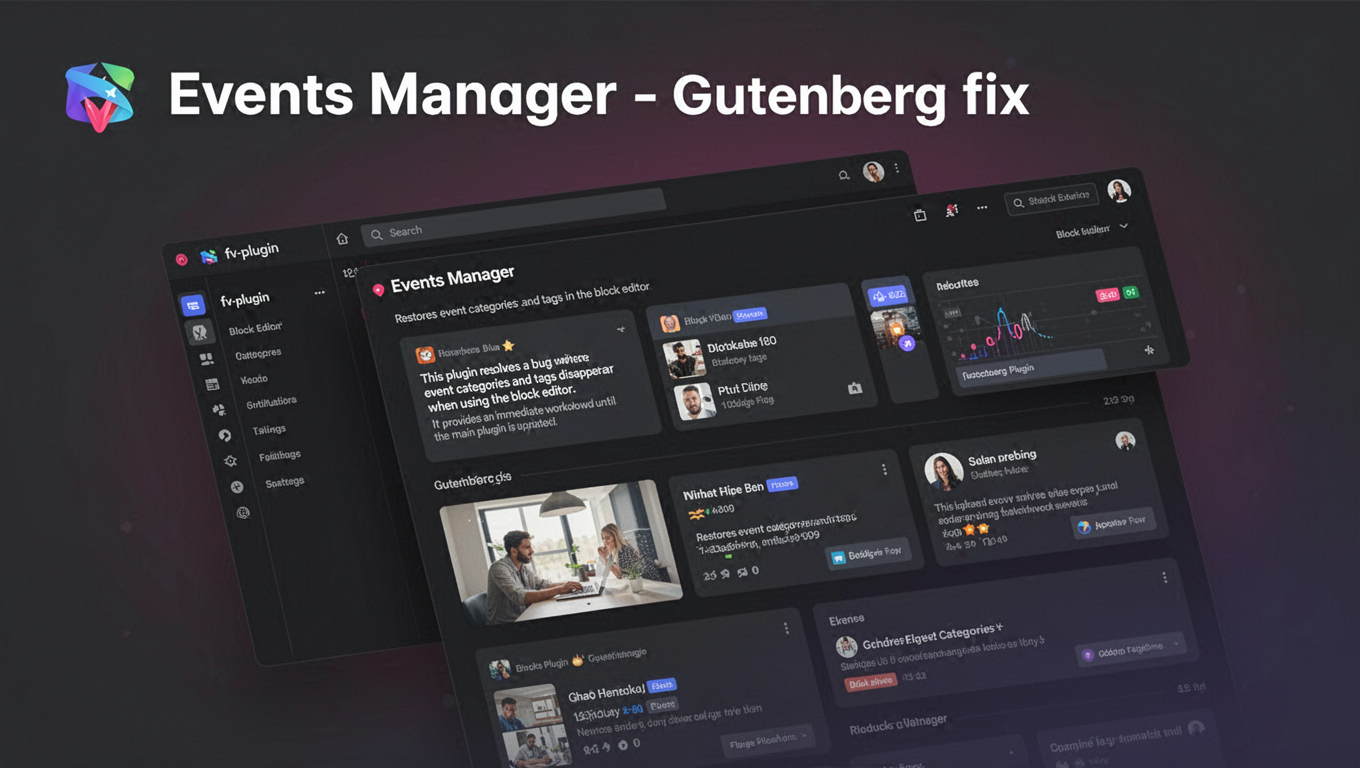 Preview of Events Manager - Gutenberg fix