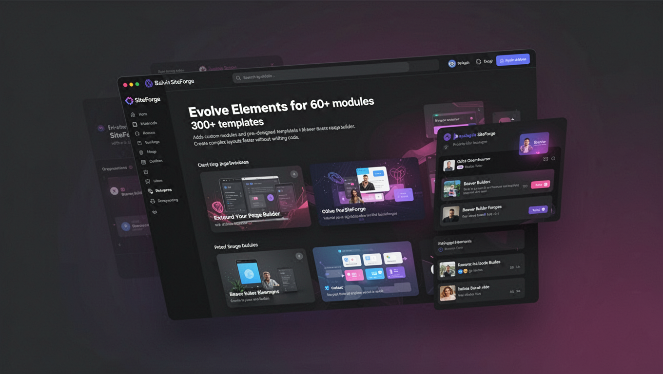 Preview of Evolve Elements for SiteForge