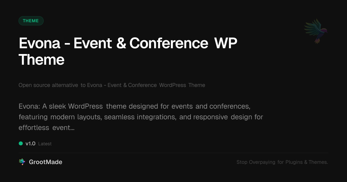 Preview of Evona - Event & Conference WP Theme