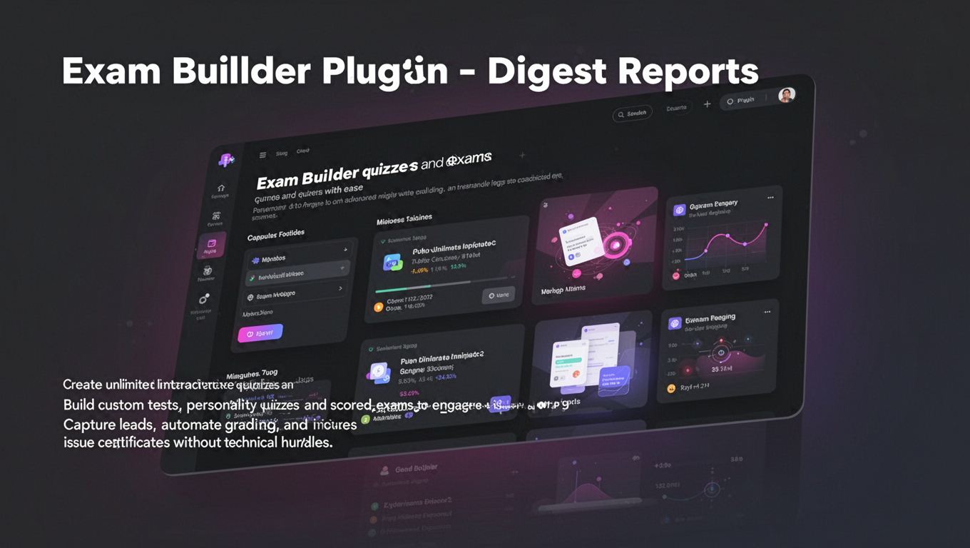 Preview of Exam Builder Plugin - Digest Reports
