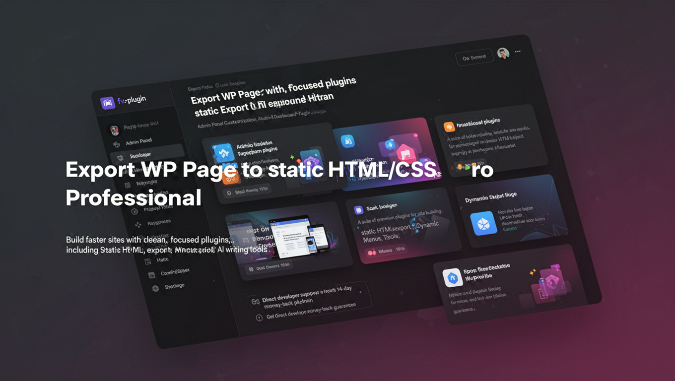 Preview of Export WP Page to Static HTML/CSS Pro Professional