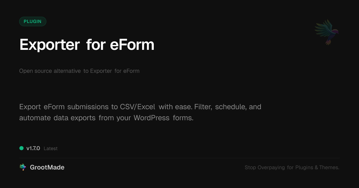 Preview of Exporter for eForm