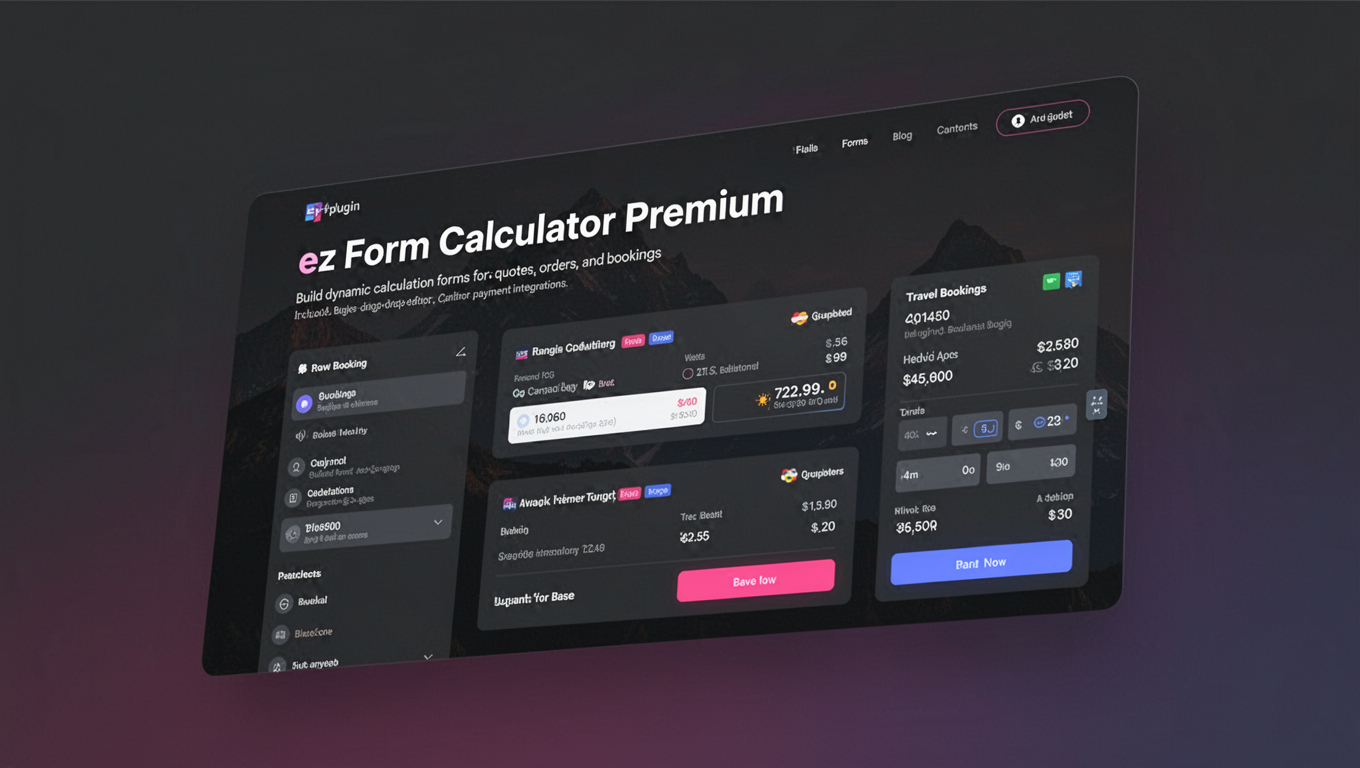 Preview of ez Form Calculator Premium