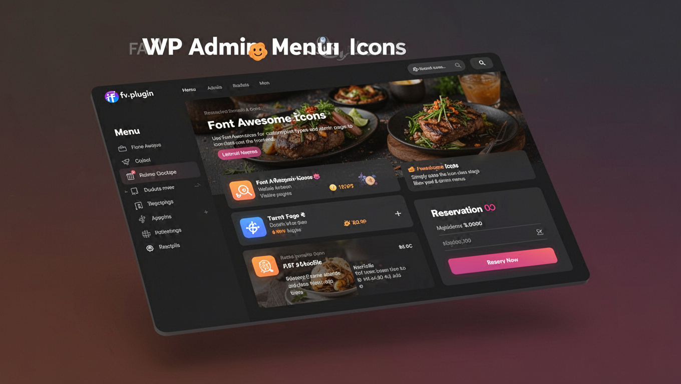 Preview of FA WP Admin Menu Icons