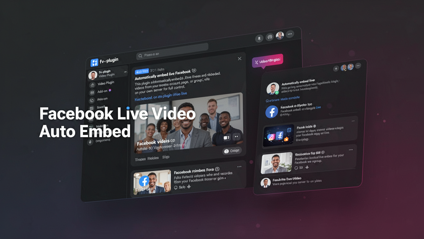 Preview of Facebook Live Video Auto Embed