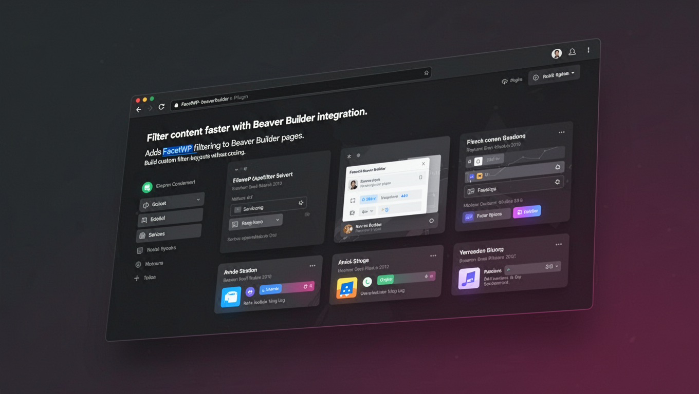 Preview of FacetWP - Beaver Builder
