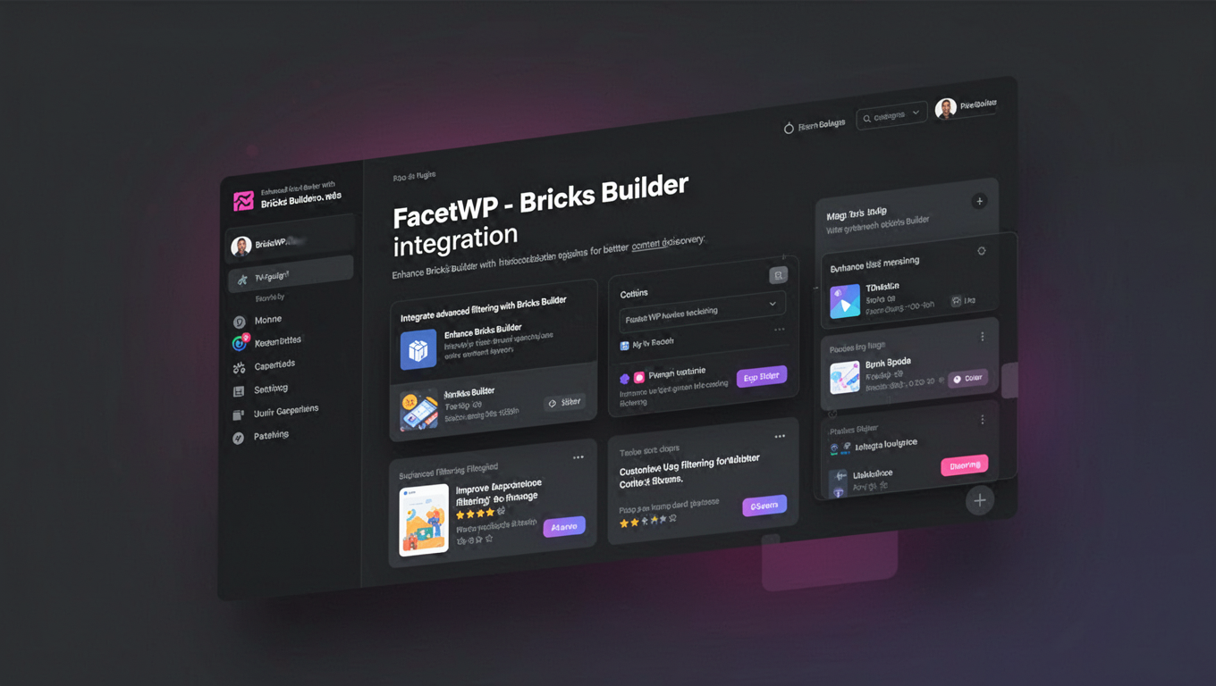 Preview of FacetWP - Bricks Builder integration