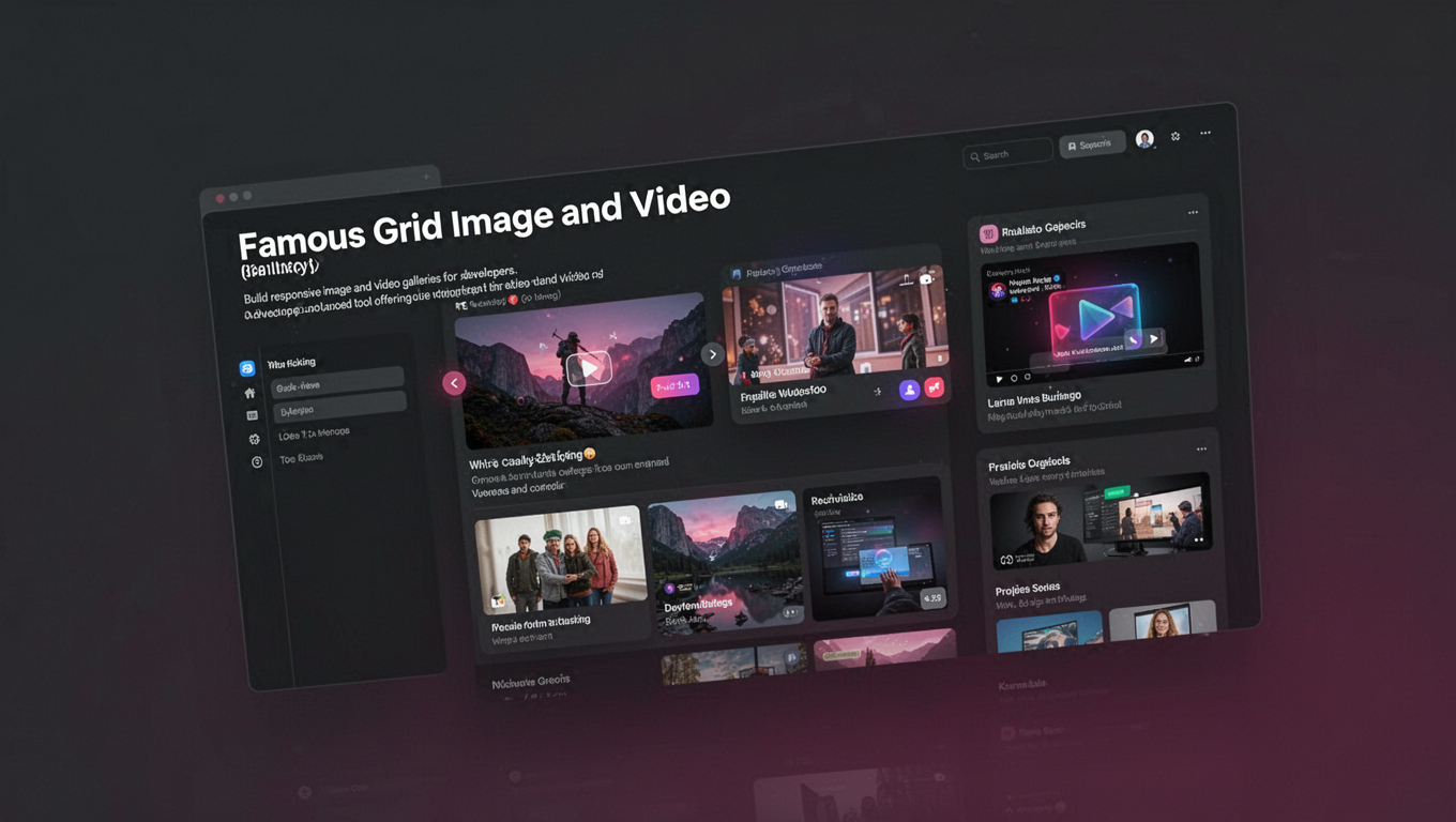 Preview of Famous Grid Image and Video Gallery