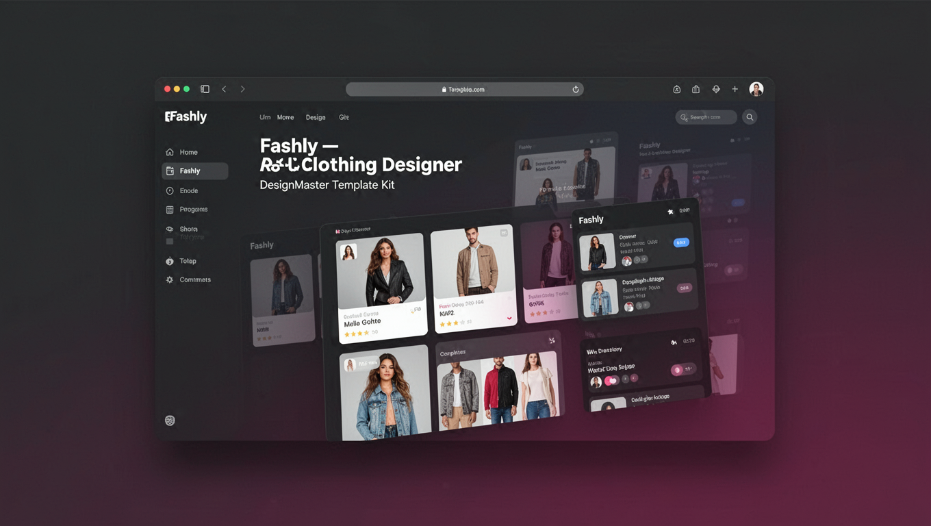 Preview of Fashly – Fashion & Clothing Designer DesignMaster Template Kit