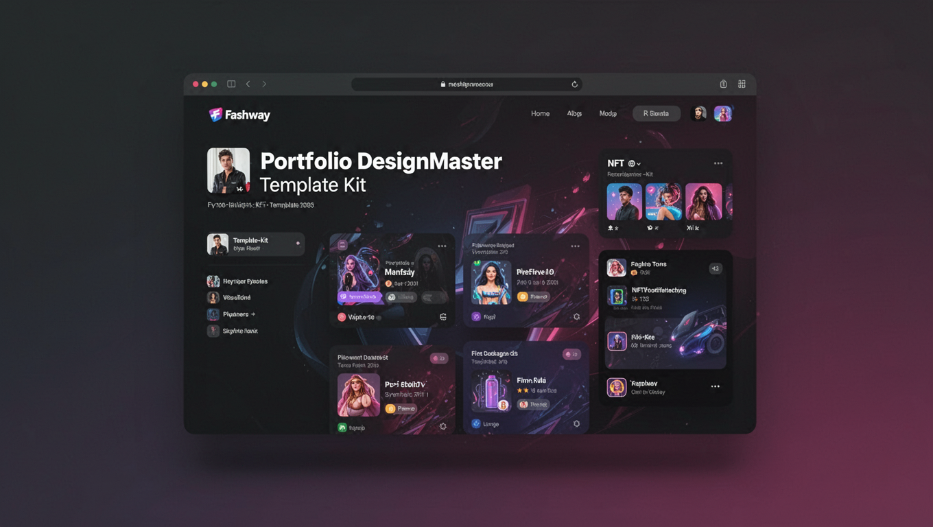 Preview of Fashway - NFT Portfolio DesignMaster Template Kit