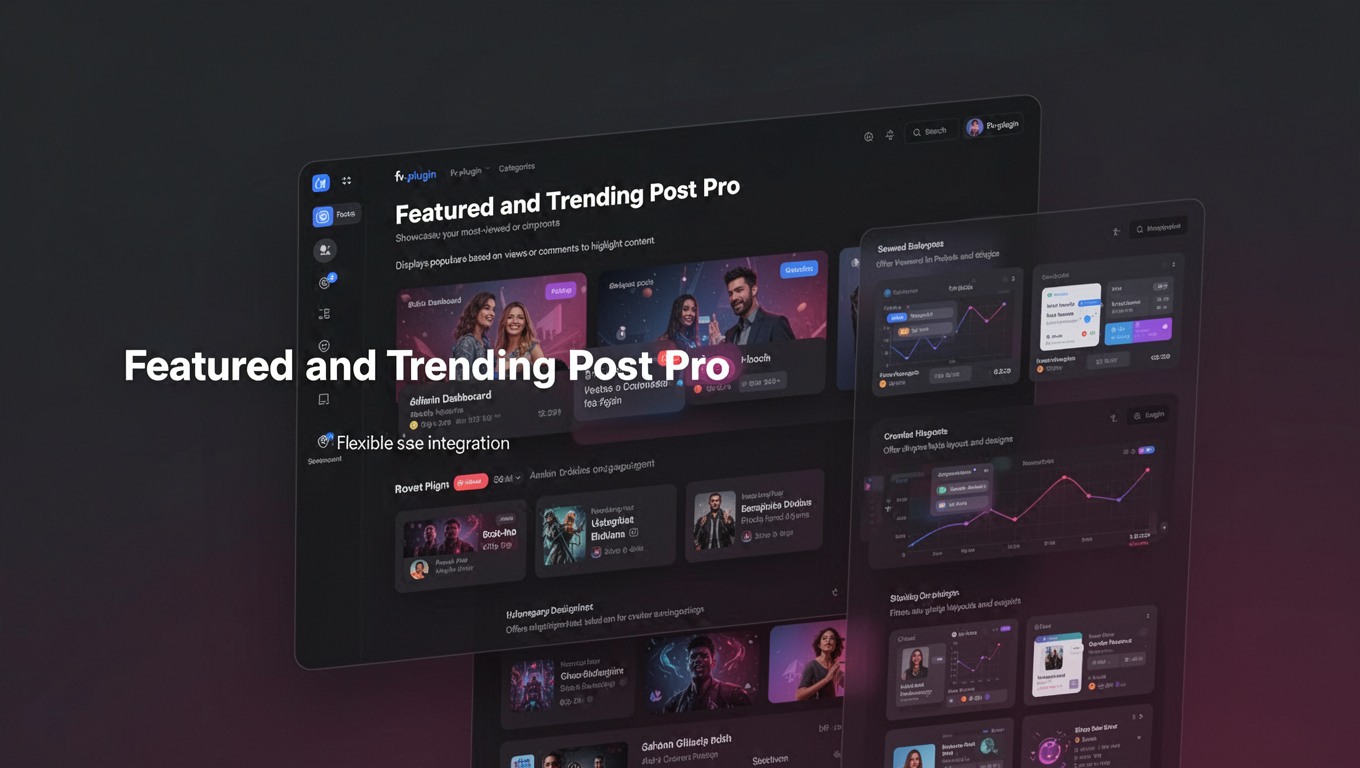 Preview of Featured and Trending Post Pro