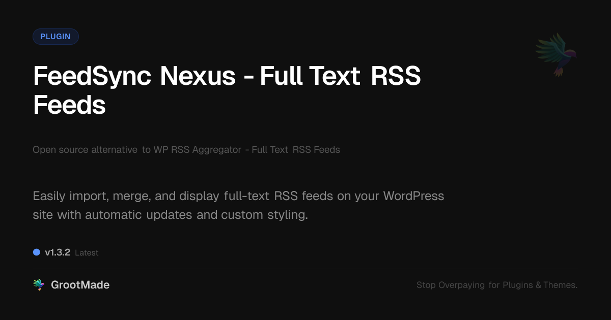 Preview of FeedSync Nexus - Full Text RSS Feeds