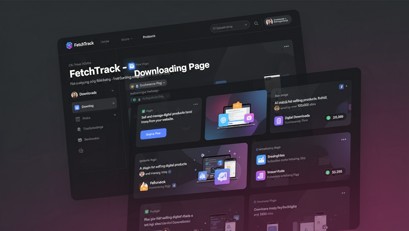 Preview of FetchTrack - Downloading Page