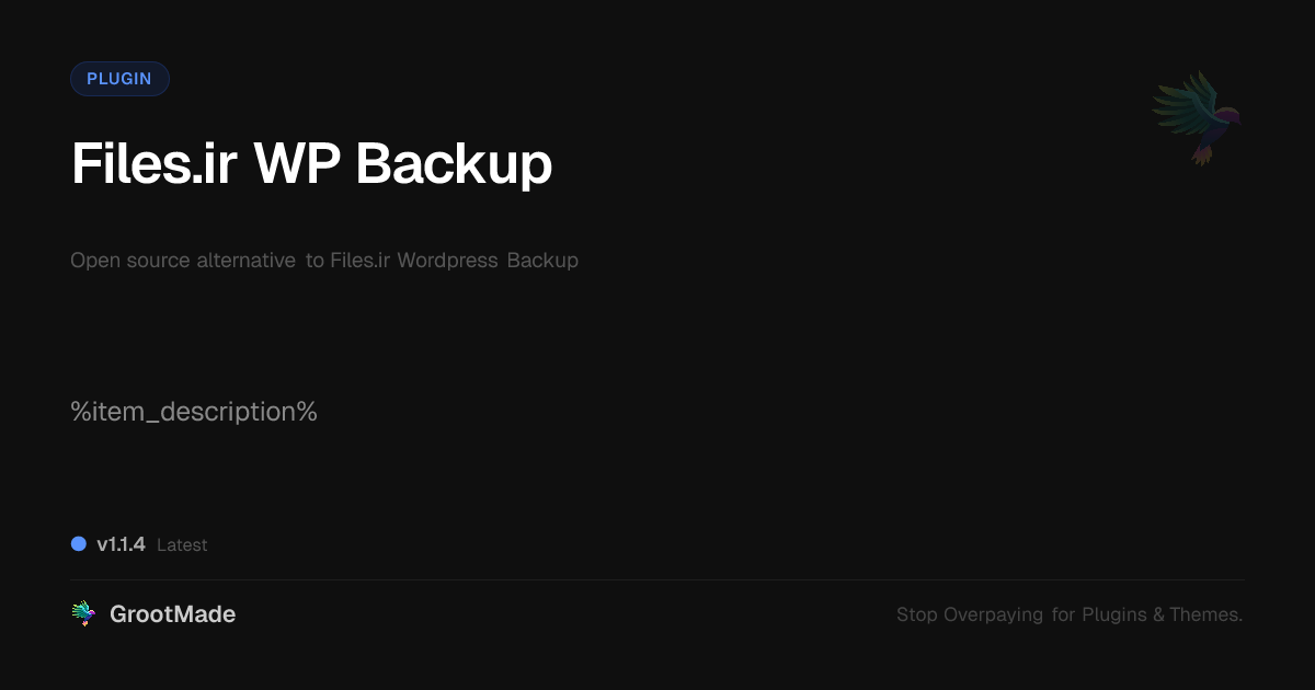 Preview of Files.ir WP Backup