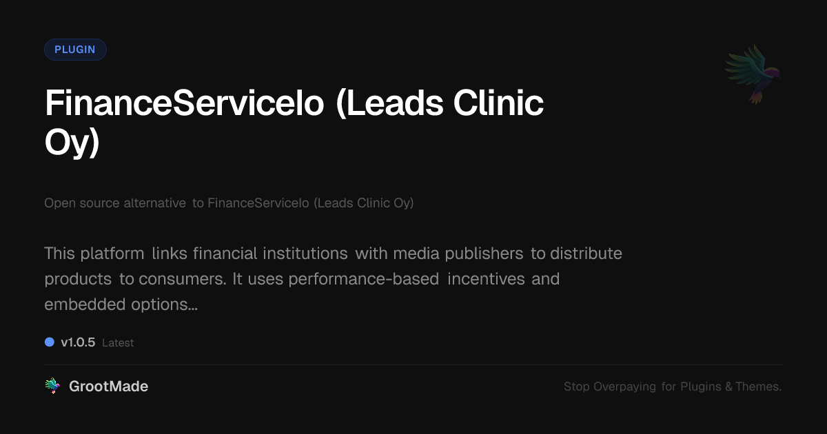 Preview of FinanceServiceIo (Leads Clinic Oy)