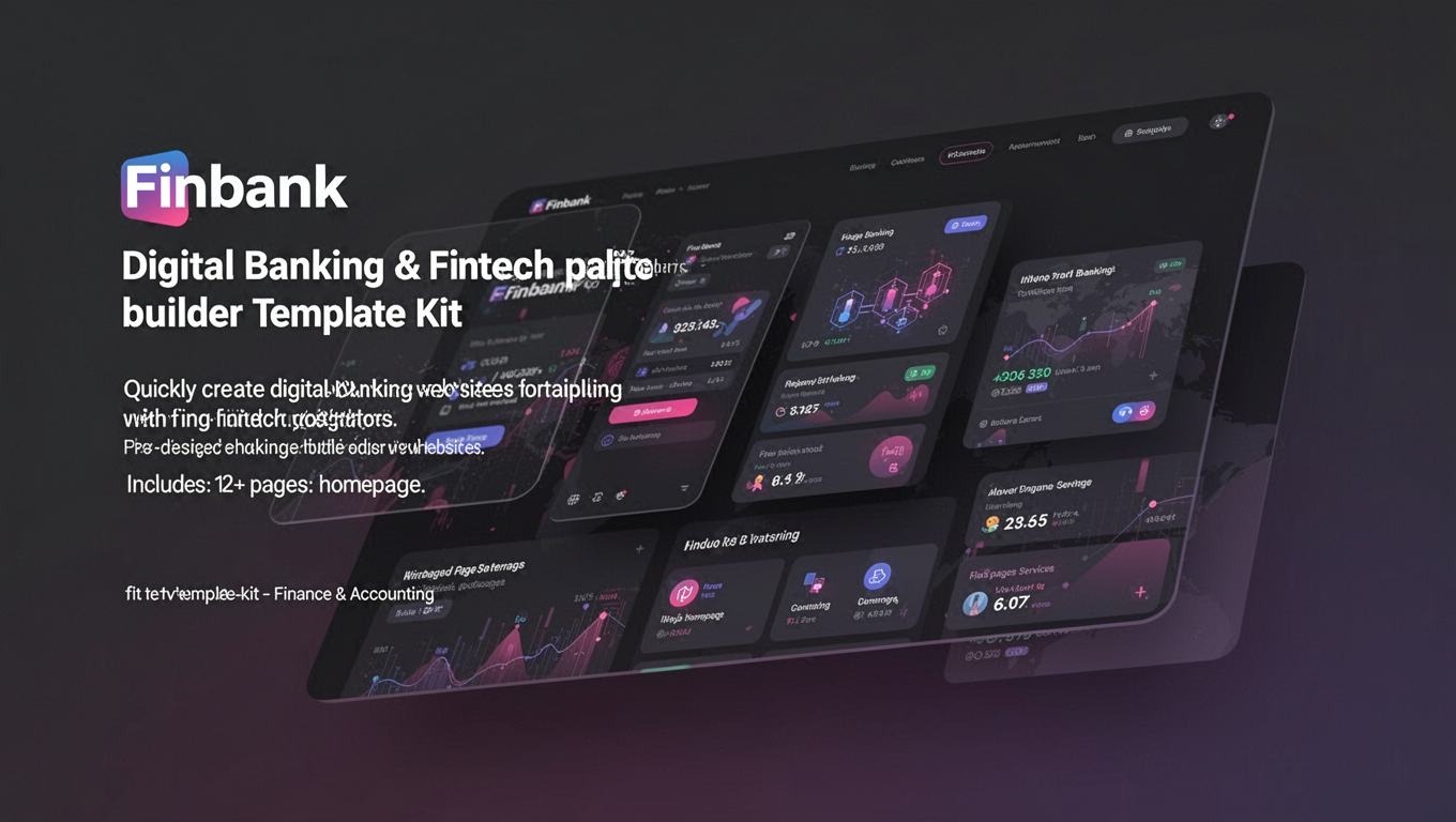 Preview of Finbank - Digital Banking & Fintech Elementor Template Kit