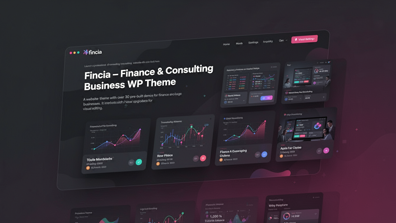Preview of Fincia – Finance & Consulting Business WP Theme