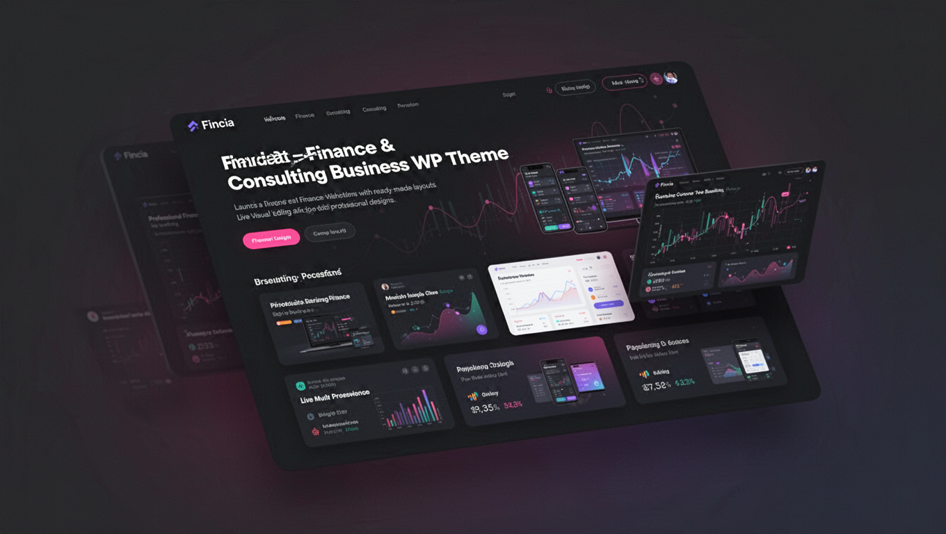 Preview of Fincia – Finance & Consulting Business WP Theme