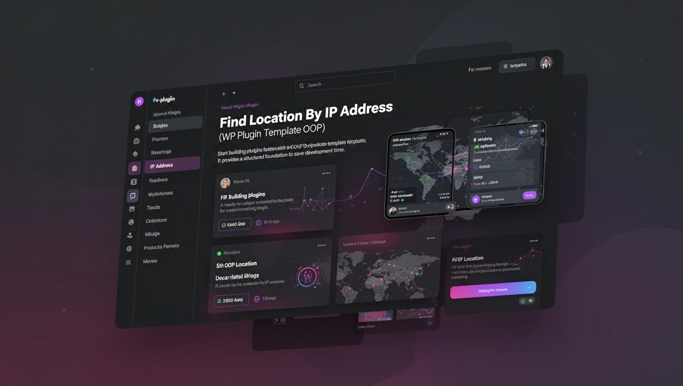 Preview of Find Location By IP Address (WP Plugin Template OOP)