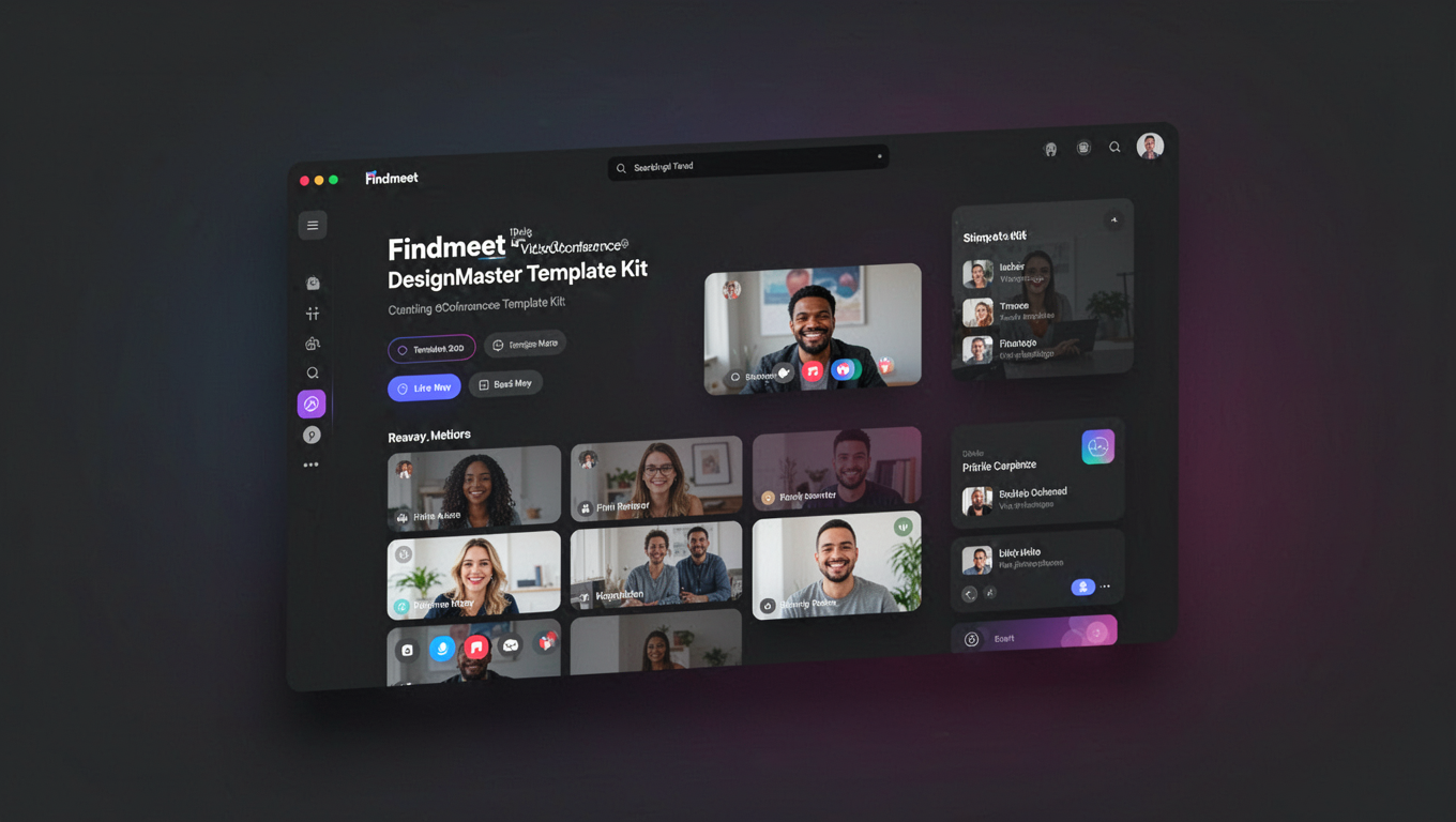 Preview of Findmeet - Video Conference DesignMaster Template Kit